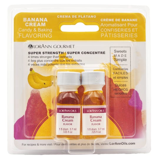 12 Packs: 2 ct. (24 total) LorAnn Banana Cream Flavoring, 1/8oz.
